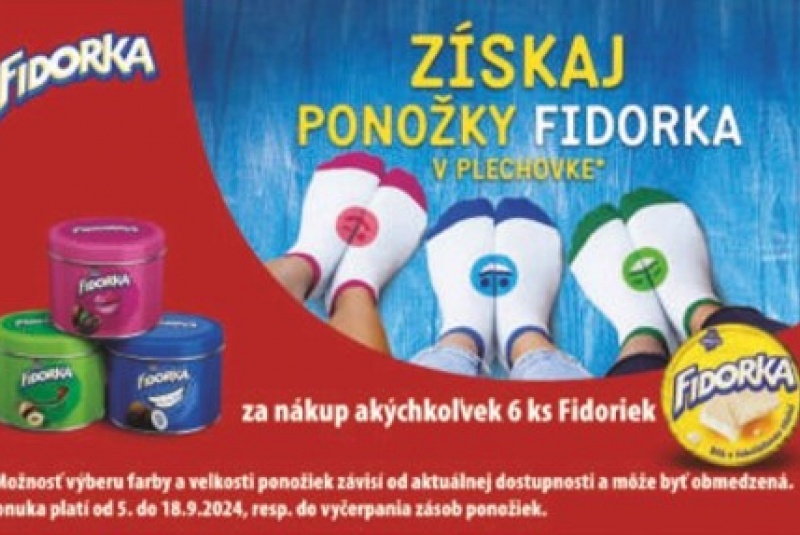 Iné akcie a podporné aktivity / Získaj ponožky Fidorka v plechovke. - foto