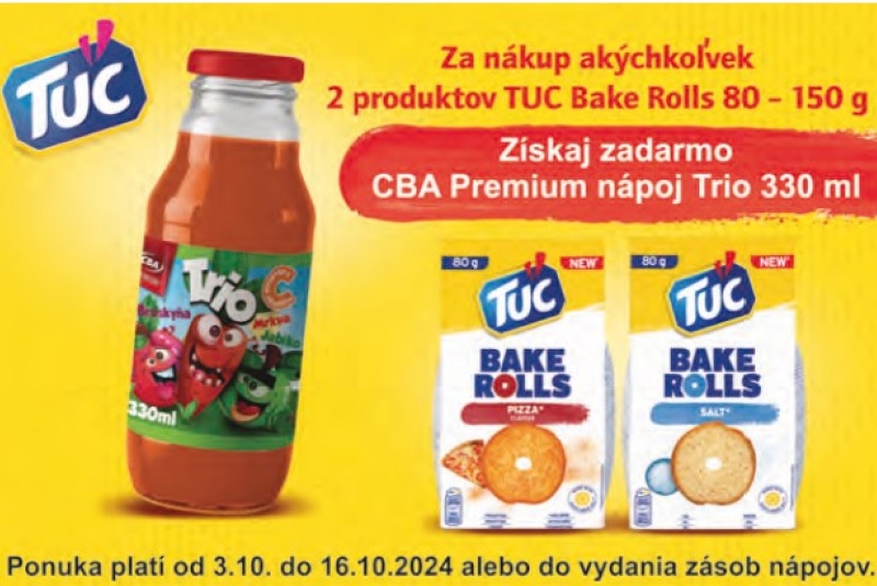 Iné akcie a podporné aktivity / CBA Premium nápoj Trio 330 ml zadarmo. - foto