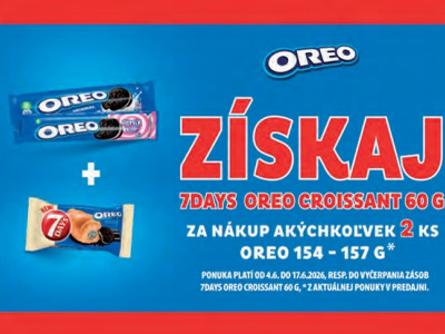 Získaj 7DAYS Oreo croissant 60 g