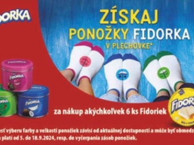 Získaj ponožky Fidorka v plechovke zadarmo.